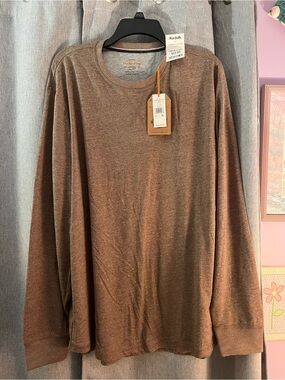 Vintage Brown Long-Sleeve Crewneck Shirt
